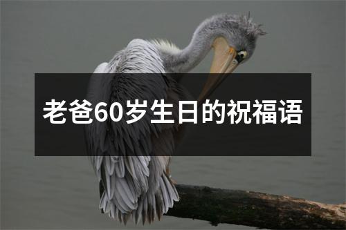 老爸60岁生日的祝福语