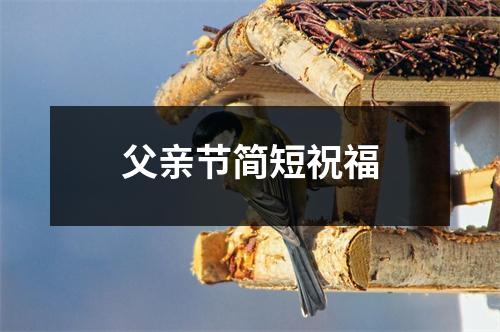 父亲节简短祝福