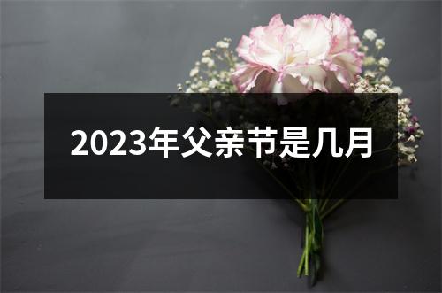 2023年父亲节是几月