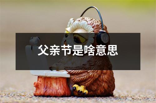 父亲节是啥意思