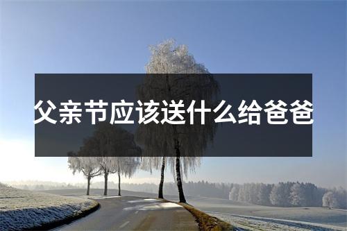 父亲节应该送什么给爸爸