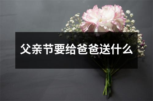 父亲节要给爸爸送什么