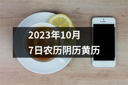 2023年10月7日农历阴历黄历