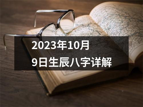 2023年10月9日生辰八字详解