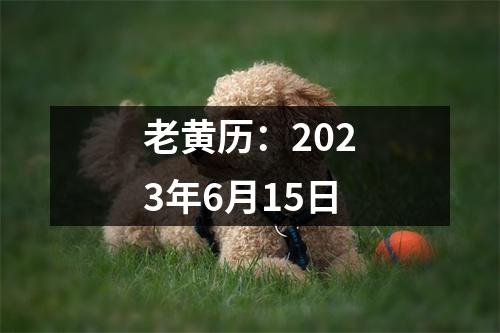 老黄历：2023年6月15日