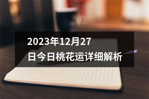 2023年12月27日今日桃花运详细解析