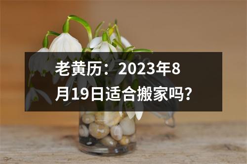 老黄历：2023年8月19日适合搬家吗？