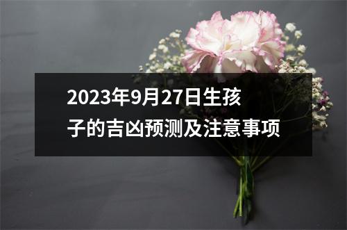 2023年9月27日生孩子的吉凶预测及注意事项