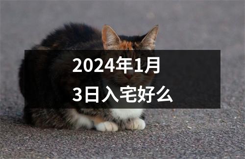 2024年1月3日入宅好么