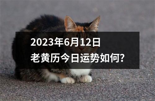 2023年6月12日老黄历今日运势如何？