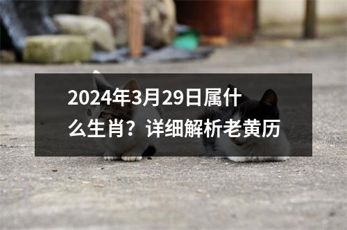 2024年3月29日属什么生肖？详细解析老黄历