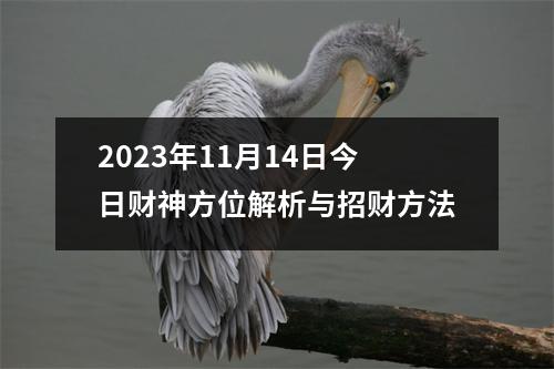 2023年11月14日今日财神方位解析与招财方法