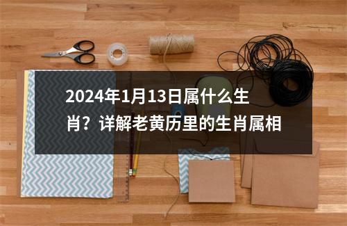 2024年1月13日属什么生肖？详解老黄历里的生肖属相