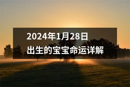 2024年1月28日出生的宝宝命运详解