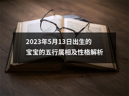 2023年5月13日出生的宝宝的五行属相及性格解析