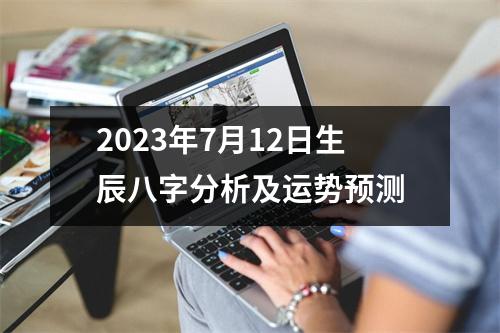 2023年7月12日生辰八字分析及运势预测