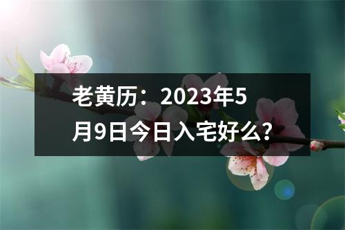 老黄历：2023年5月9日今日入宅好么？