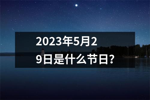 2023年5月29日是什么节日？