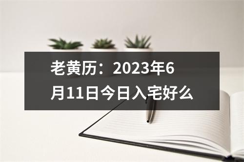 老黄历：2023年6月11日今日入宅好么