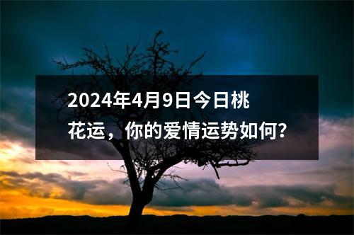 2024年4月9日今日桃花运，你的爱情运势如何？