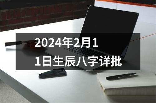 2024年2月11日生辰八字详批