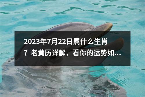 2023年7月22日属什么生肖？老黄历详解，看你的运势如何！