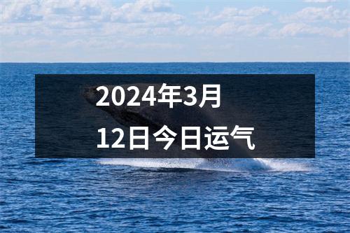 2024年3月12日今日运气