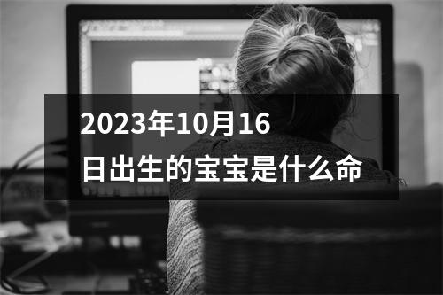 2023年10月16日出生的宝宝是什么命