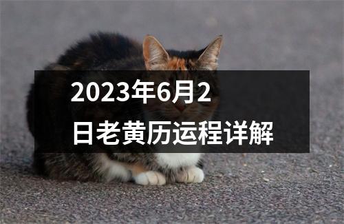 2023年6月2日老黄历运程详解