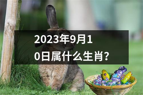 2023年9月10日属什么生肖？