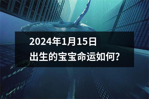 2024年1月15日出生的宝宝命运如何？