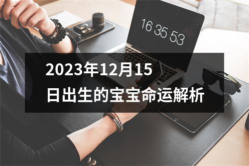 2023年12月15日出生的宝宝命运解析