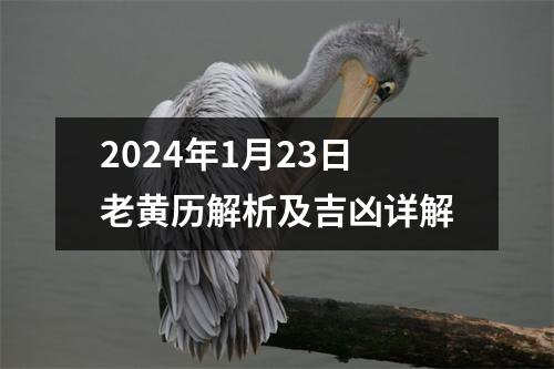 2024年1月23日老黄历解析及吉凶详解