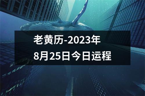 老黄历-2023年8月25日今日运程