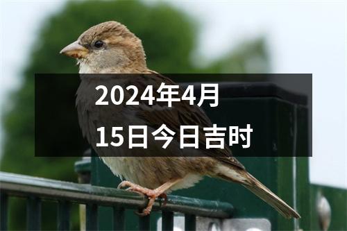 2024年4月15日今日吉时