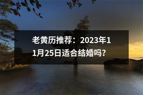 老黄历推荐：2023年11月25日适合结婚吗？