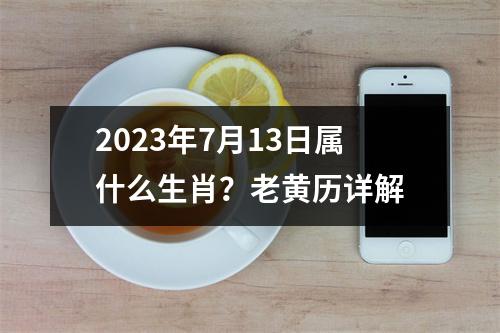 2023年7月13日属什么生肖？老黄历详解