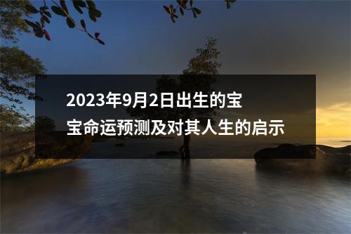 2023年9月2日出生的宝宝命运预测及对其人生的启示