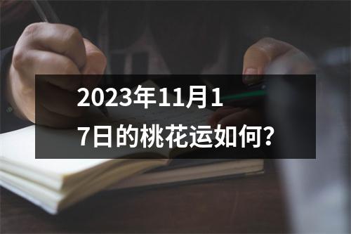 2023年11月17日的桃花运如何？