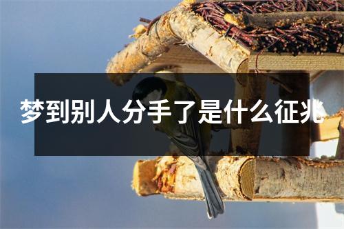 梦到别人分手了是什么征兆