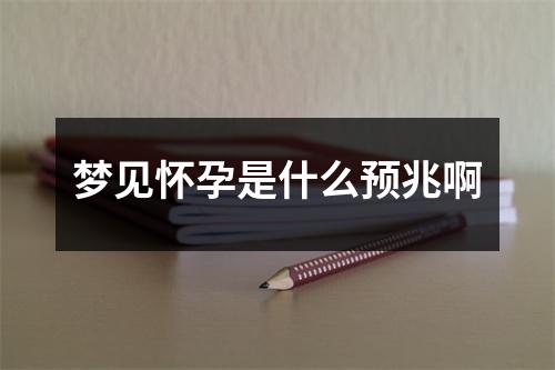 梦见怀孕是什么预兆啊