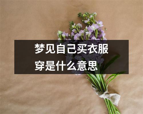 梦见自己买衣服穿是什么意思