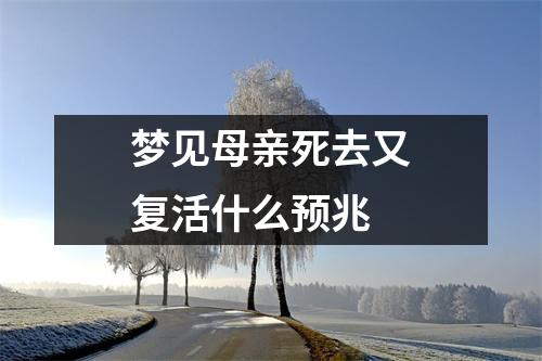 梦见母亲死去又复活什么预兆