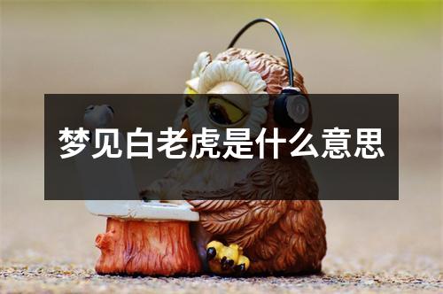 梦见白老虎是什么意思