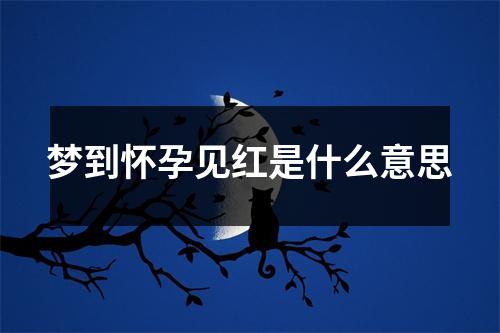 梦到怀孕见红是什么意思