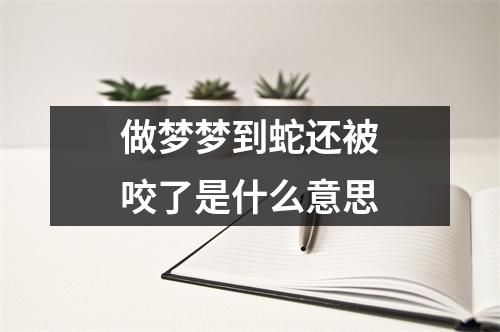 做梦梦到蛇还被咬了是什么意思