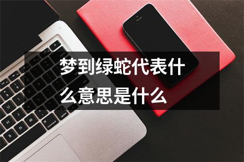 梦到绿蛇代表什么意思是什么