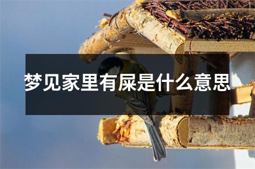 梦见家里有屎是什么意思