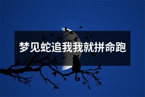 梦见蛇追我我就拼命跑