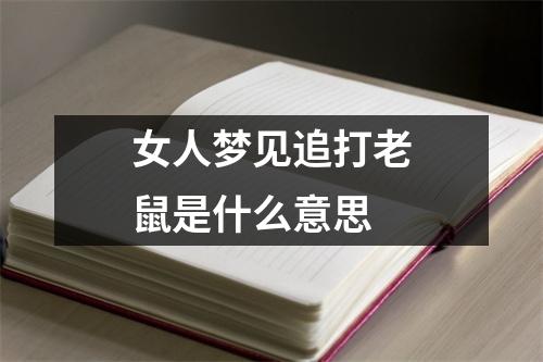 女人梦见追打老鼠是什么意思